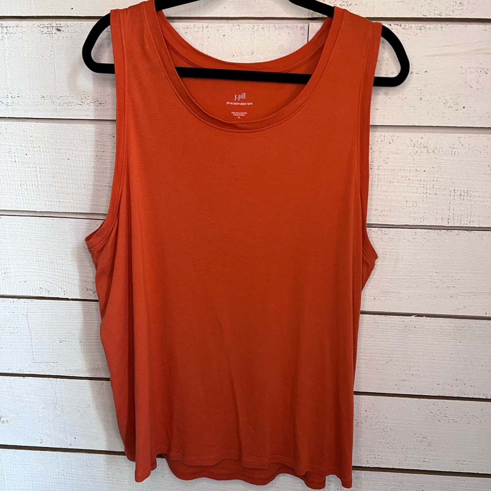 J. Jill Pima Back-Pleat Tank Size XL